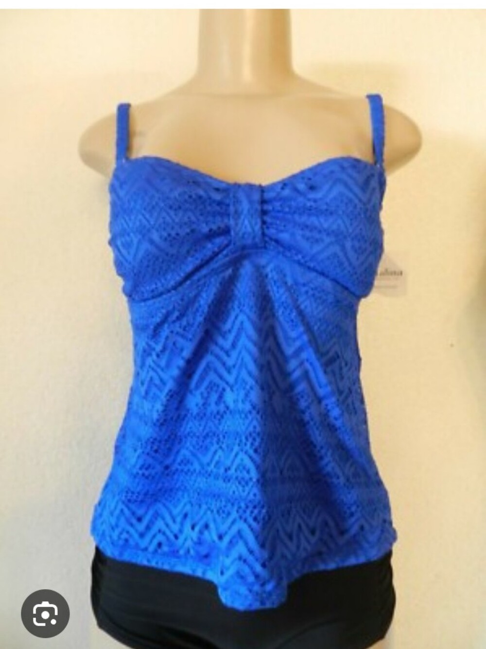 Catalina Royal Blue Lace Camisole/ Swimsuit Tankini Top and Bottom